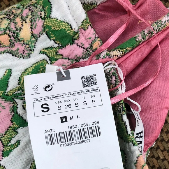 Zara JACQUARD DRESS WITH RHINESTONES - Picture 14 of 16